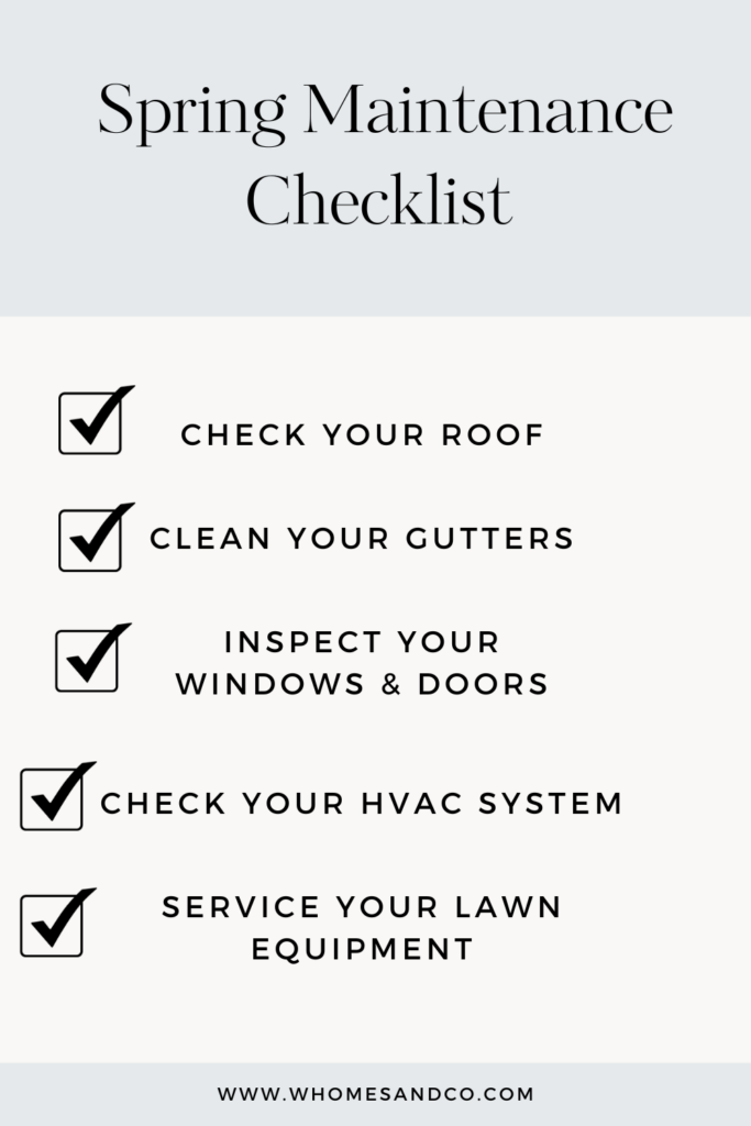 Spring Maintenance Checklist 