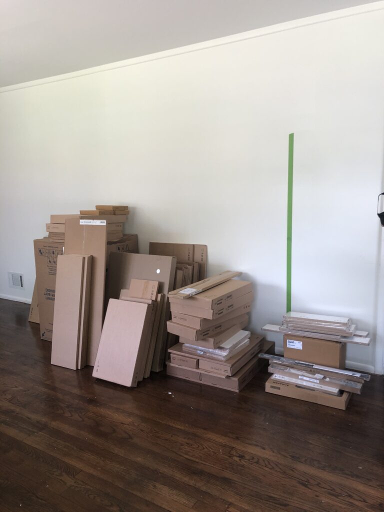 Ikea Kitchen delivery of boxes 